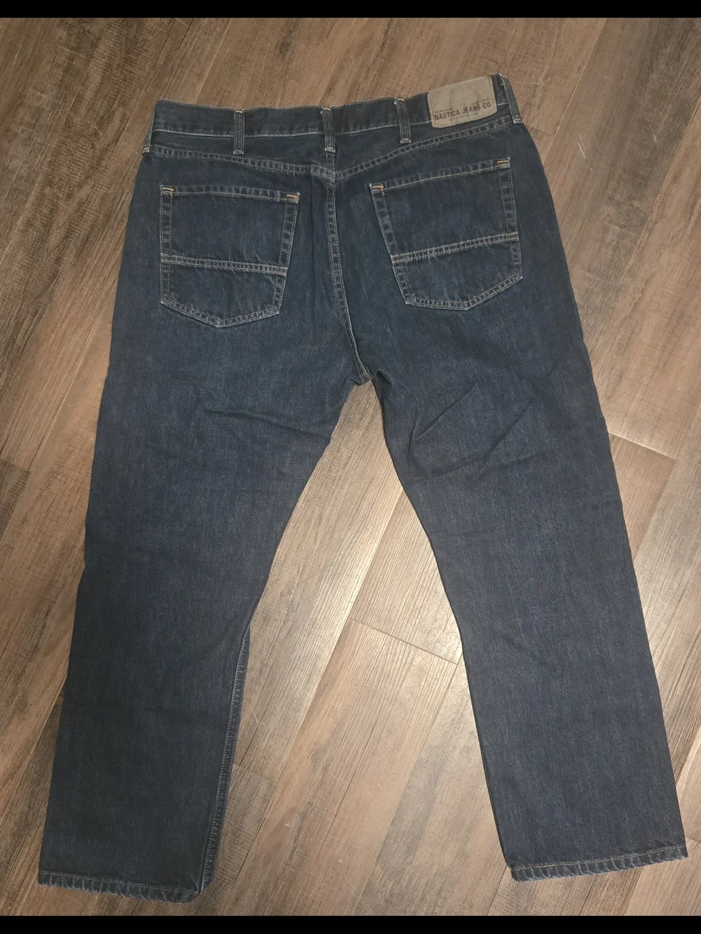 Nautica Men's Relaxed Straight Jeans in Dark Indigo 38x30